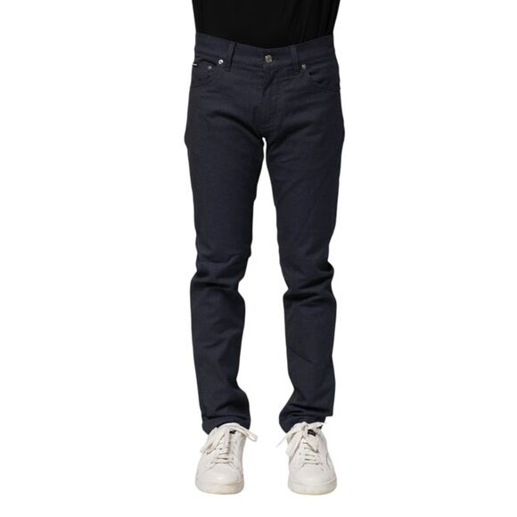Dolce & Gabbana Dark Blue Cotton Skinny Denim Men's Jeans